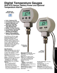 Thumbnail of document Data Sheet - PRTXAL-12-SL Digital Temperature Gage